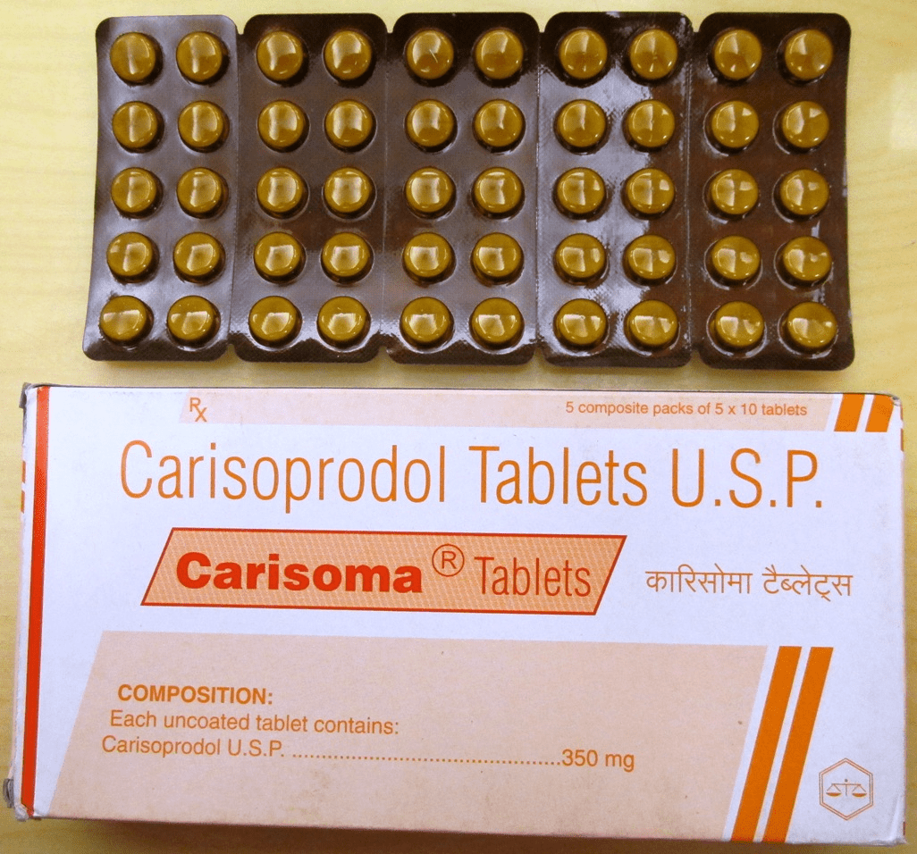 CariSomsa CariSomsa (Carisoprpodol) 350mg U.S.P. Tablets by Wallace Pharma India x 100 Blistered Tablets (Shipped USA To USA) - Image 1