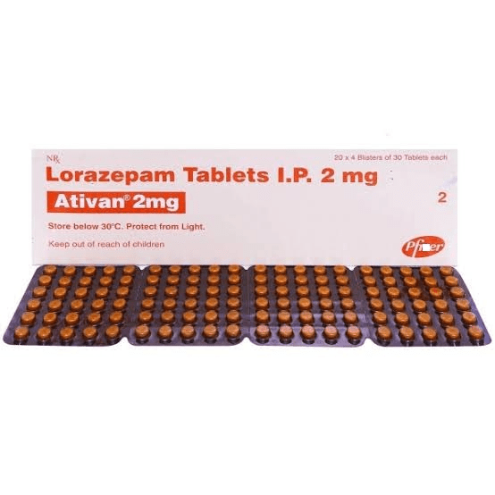 Lorazepam Ativan (Lorazepam) 2mg I.P. by Pfixer x 90 Blistered Tablets (Shipped USA to USA) - Image 1