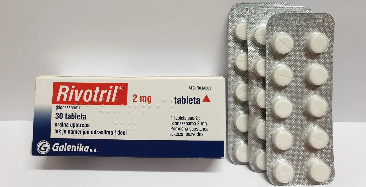 RIVOTRIL-CLONAZEPAM-2MG-30-TABLETS Rivotril (Clonazepam) 2mg by Galenika x 100 Blistered Tablets - Image 1